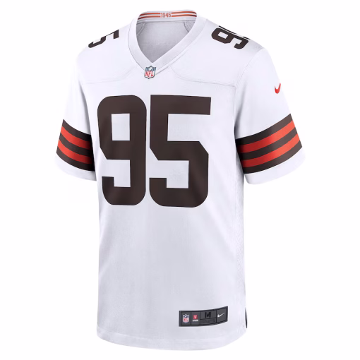 Myles Garrett Cleveland Browns Nike Away Game Jersey – White - Image 2