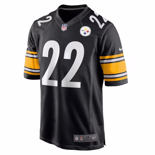 Men’s Pittsburgh Steelers Najee Harris Nike Black Player Game Jersey - Image 2