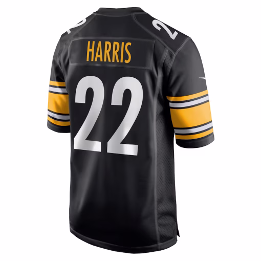 Men’s Pittsburgh Steelers Najee Harris Nike Black Player Game Jersey - Image 3