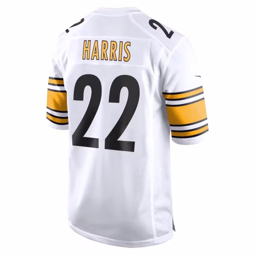 Men’s Pittsburgh Steelers Najee Harris Nike White Game Jersey - Image 3