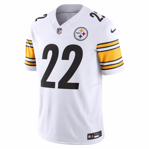 Men’s Pittsburgh Steelers Najee Harris Nike White Vapor F.U.S.E. Limited Jersey - Image 2