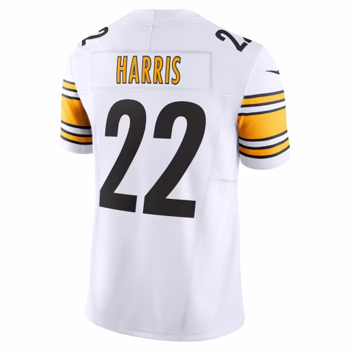 Men’s Pittsburgh Steelers Najee Harris Nike White Vapor F.U.S.E. Limited Jersey - Image 3