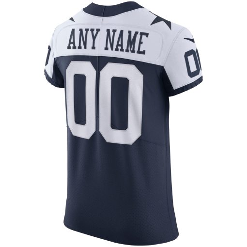 Dallas Cowboys Nike Alternate Vapor Elite Custom Jersey – Navy - Image 3