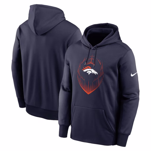Denver Broncos Nike Icon Performance Pullover Hoodie – Navy