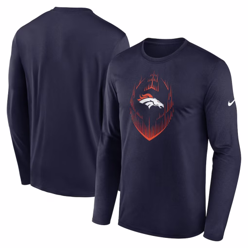 Denver Broncos Nike Legend Icon Long Sleeve T-Shirt – Navy