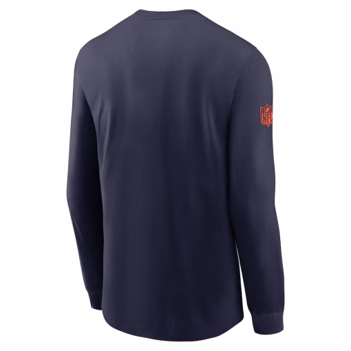 Denver Broncos Nike Sideline Lockup Performance Pullover Sweatshirt – Navy - Image 3