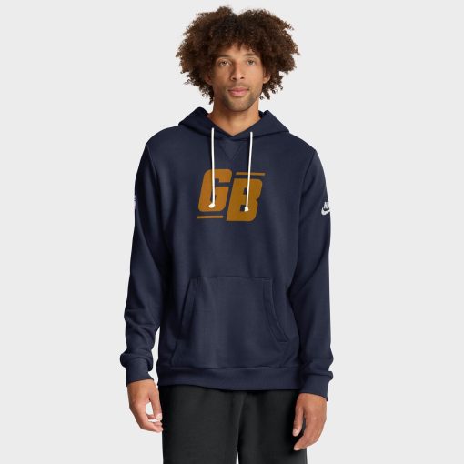 Green Bay Packers Nike The 1923 Classic Sideline Dri-FIT Pullover Hoodie – Navy