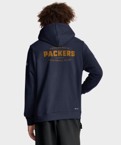 Alternative view of Green Bay Packers Nike The 1923 Classic Sideline Dri-FIT Pullover Hoodie – Navy