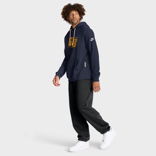 Green Bay Packers Nike The 1923 Classic Sideline Dri-FIT Pullover Hoodie – Navy - Image 3