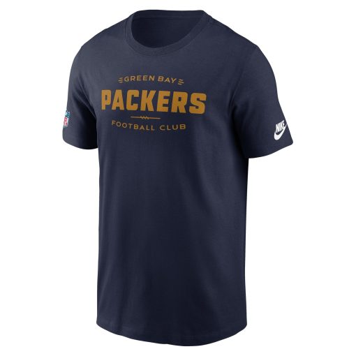 Green Bay Packers Nike The 1923 Classic Sideline Dri-FIT T-Shirt – Navy - Image 2