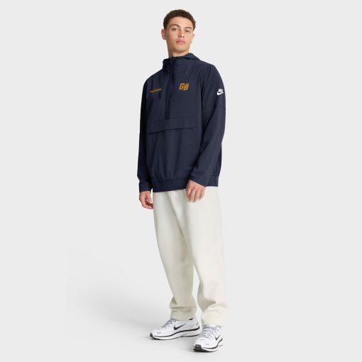 Green Bay Packers Nike The 1923 Classic Sideline Half-Zip Anorak Jacket – Navy - Image 3