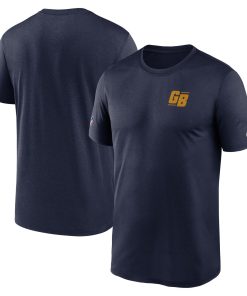 Green Bay Packers Nike The 1923 Classic Sideline Logo Dri-FIT Legend T-Shirt – Navy