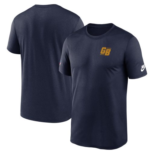 Green Bay Packers Nike The 1923 Classic Sideline Logo Dri-FIT Legend T-Shirt – Navy