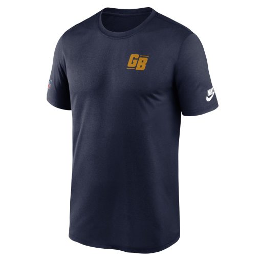 Green Bay Packers Nike The 1923 Classic Sideline Logo Dri-FIT Legend T-Shirt – Navy - Image 2