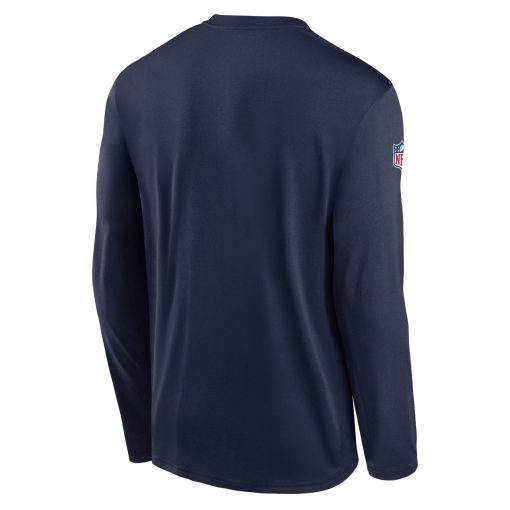 Green Bay Packers Nike The 1923 Classic Sideline Logo Dri-FIT Long Sleeve Legend T-Shirt – Navy - Image 3