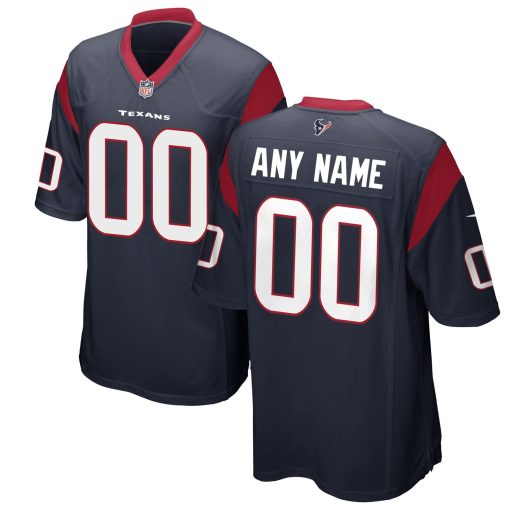 Houston Texans Nike Custom Game Jersey – Navy