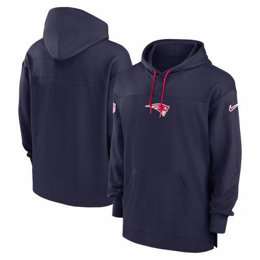 New England Patriots Nike Sideline Jersey Performance Pullover Hoodie – Navy