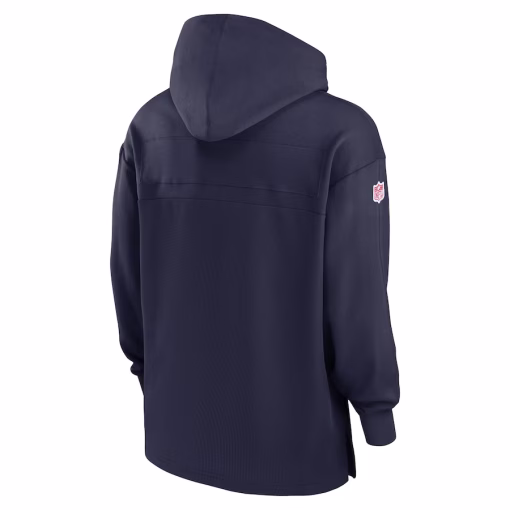 New England Patriots Nike Sideline Jersey Performance Pullover Hoodie – Navy - Image 3