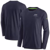 Seattle Seahawks Nike Sideline Lockup Performance Pullover Sweatshirt – Navy