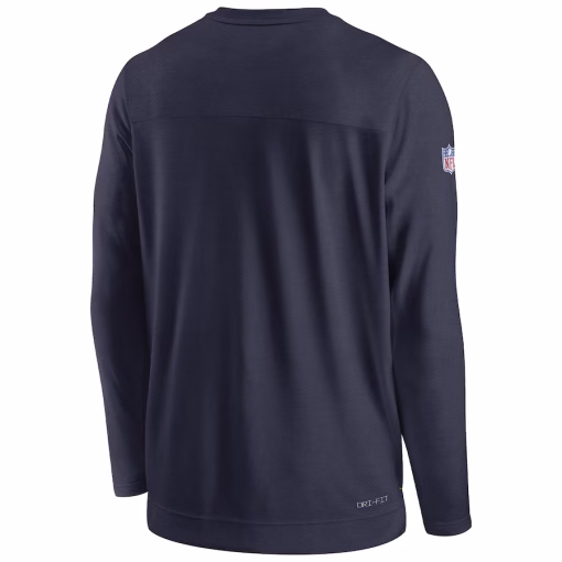 Seattle Seahawks Nike Sideline Lockup Performance Pullover Sweatshirt – Navy - Image 3