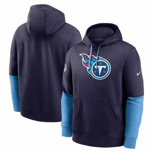 Tennessee Titans Nike 2024 Sideline Club Pullover Hoodie – Navy