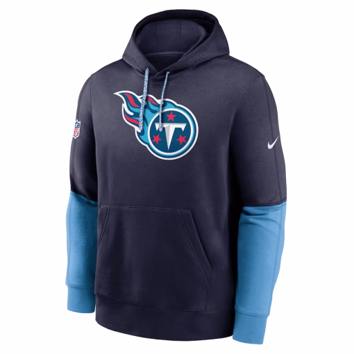 Tennessee Titans Nike 2024 Sideline Club Pullover Hoodie – Navy - Image 3