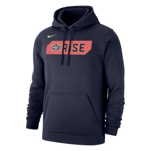 Washington Mystics Nike Rebel Edition Club Fleece Pullover Hoodie – Navy - Image 2