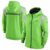 Seattle Seahawks Nike Performance Sideline Lockup Full-Zip Hoodie – Neon Green