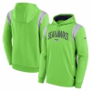 Seattle Seahawks Nike Sideline Athletic Stack Performance Pullover Hoodie – Neon Green