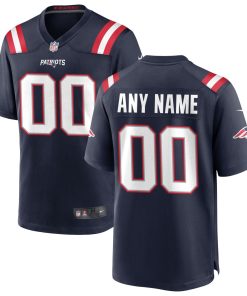 Nike New England Patriots Custom Game Jersey – Navy