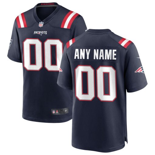 Nike New England Patriots Custom Game Jersey – Navy