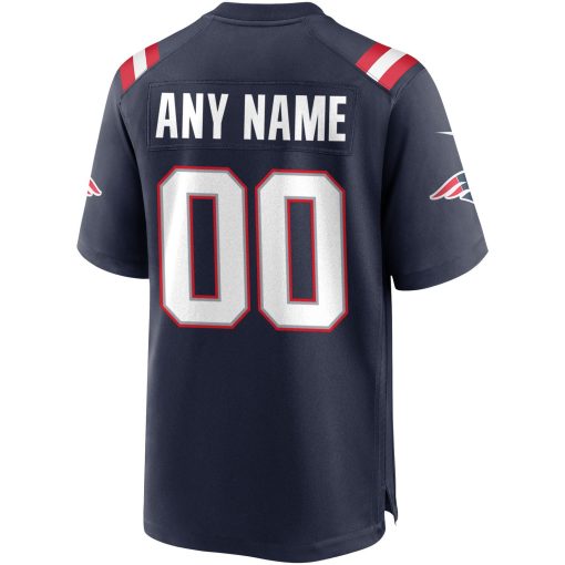 Nike New England Patriots Custom Game Jersey – Navy - Image 2
