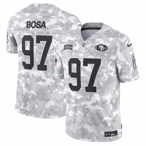 Nick Bosa San Francisco 49ers Nike 2024 Salute to Service Limited Jersey – Arctic Camo