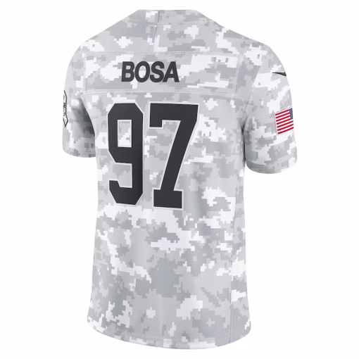Nick Bosa San Francisco 49ers Nike 2024 Salute to Service Limited Jersey – Arctic Camo - Image 3