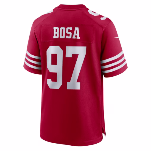 Nick Bosa San Francisco 49ers Nike Player Game Jersey – Scarlet - Image 3
