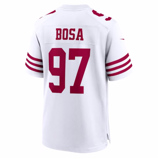 Nick Bosa San Francisco 49ers Nike Player Game Jersey – White - Image 3