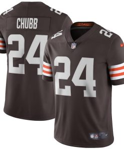 Nick Chubb Cleveland Browns Nike Vapor Limited Jersey – Brown