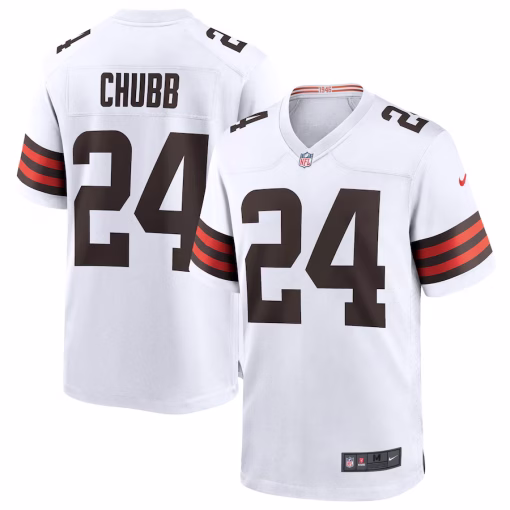 Nick Chubb Cleveland Browns Nike Game Jersey – White