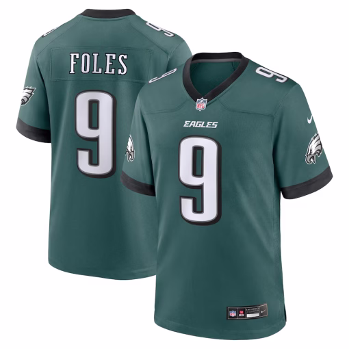 Men’s Philadelphia Eagles Nick Foles Nike Midnight Green Team Retired Player Game Jersey