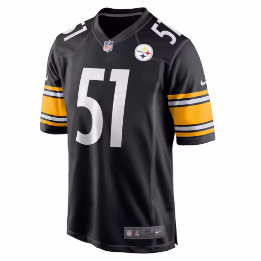 Men’s Pittsburgh Steelers Nick Herbig Nike Black Game Jersey - Image 2