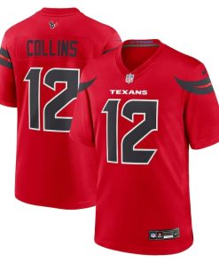 Nico Collins Houston Texans Nike Alternate Game Jersey – Red