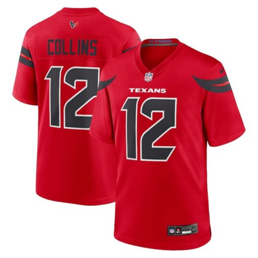 Nico Collins Houston Texans Nike Alternate Game Jersey – Red