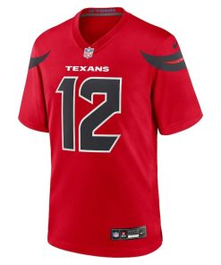 Alternative view of Nico Collins Houston Texans Nike Alternate Game Jersey – Red