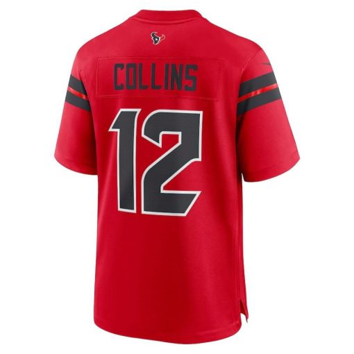 Nico Collins Houston Texans Nike Alternate Game Jersey – Red - Image 3