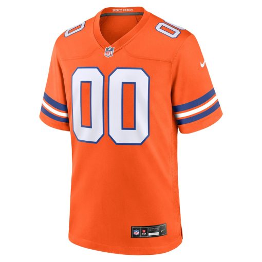 Denver Broncos Nike Mile High Collection 1977 Throwback Custom Game Jersey – Orange - Image 2