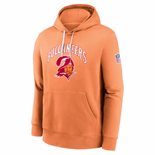 Tampa Bay Buccaneers Nike Throwback Club Pullover Hoodie – Orange - Image 3