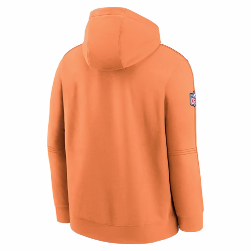 Tampa Bay Buccaneers Nike Throwback Logo Club Tri-Blend Pullover Hoodie – Orange - Image 3