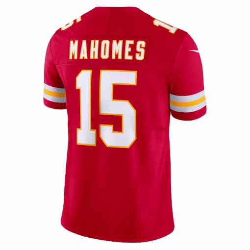 Men’s Kansas City Chiefs Patrick Mahomes Nike Red Vapor F.U.S.E. Limited Jersey - Image 3