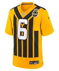 Alternative view of Patrick Queen Pittsburgh Steelers Nike Alternate 1933 Throwback Game Jersey – Gold