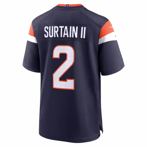 Patrick Surtain II Denver Broncos Nike Mile High Collection Alternate Game Jersey – Navy - Image 2
